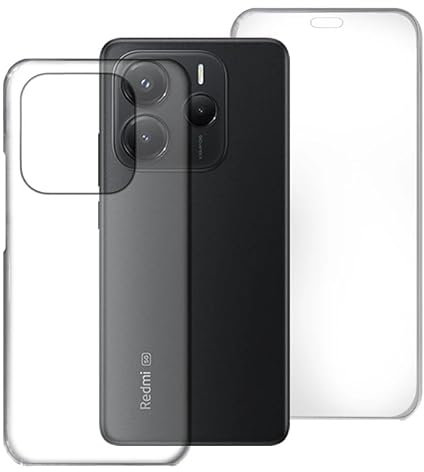 Max Power Digital Funda 360º para móvil Xiaomi Redmi Note 14 5G Silicona Transparente - Carcasa Resistente Full Body Delantera y Trasera Doble Cara Completa Entera