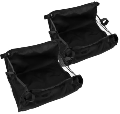 Kinderwagen Aufbewahrungstasche Unten Oxford Schwarz Geschenkideen | Große Kapazität, Ordnung für Windeln und Einkäufe, 2 Stück, für Spaziergänge und Besorgungen