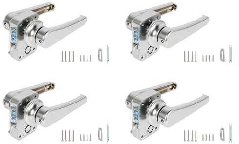 Glayent 4X RV Toilet Door Lock Bathroom Door Lock Caravan Boat Latch Handle Lock RV Accessories