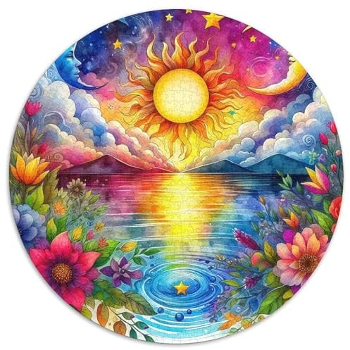 Sonne und Mond 1000 Teile Puzzle Kreative Spiel Plant Runden Puzzle Kinder Spielzeug Home Decor Uniqu Gift 1000pcs (67.5x67.5cm)