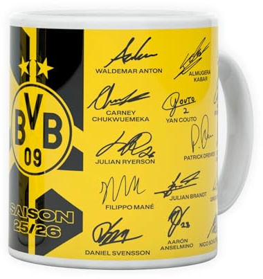 Dortmund Borussia BVB Unterschriften Tasse
