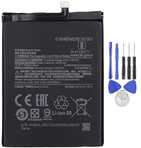 ELLENNE Akku für Xiaomi Redmi Note 8 Pro Mi BM4J mit Werkzeugset | Akku für Xiaomi Redmi Note 8 Pro MI BM4J 4500 mAh mit Demontagewerkzeug