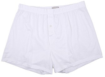 HANRO Men's Cotton Sporty Button Fly Boxer 73505, White, XX-Large