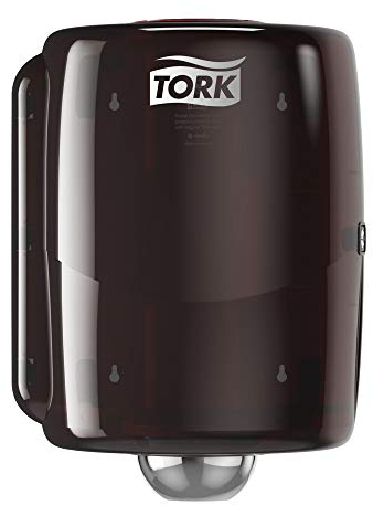Tork Maxi Innenabrollungsspender Rot und Rauchgrau W2, Robustes Design, Performance Linie, 44,7 cm × 32,8 cm × 30,2 cm, 653008