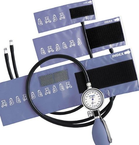 Riester 1440 Blutdruckmessgerät, Set I, babyphon, Metall, 3 Klettenmanschetten, 1-Schlauch