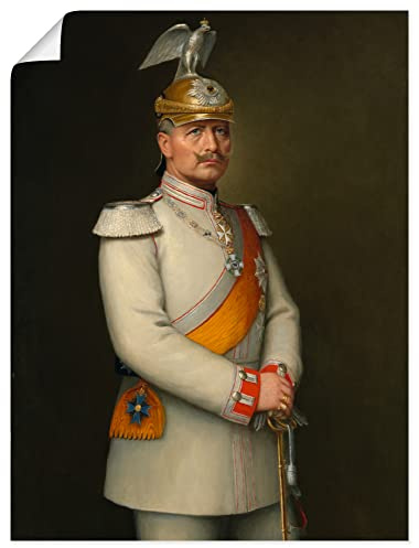 ARTLAND Wanddeko Poster & Kunstdrucke Wandposter 60x80 cm Deutschland Preußen König Portrait Bildnis Kaiser Wilhelm II Realismus Adolf Emil Hering T6MR