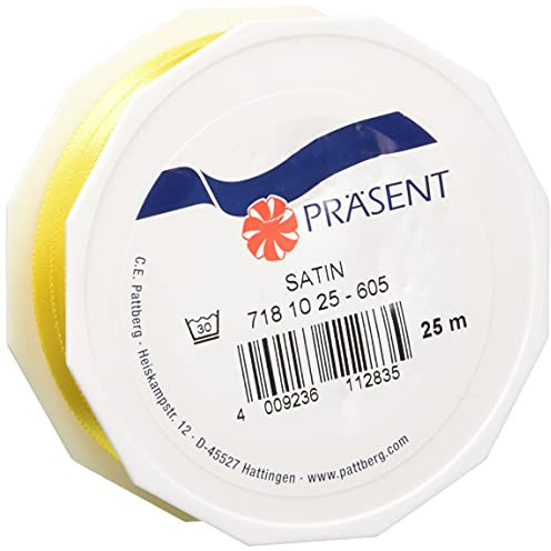 Präsent C.E. Pattberg Satin mintgrün, 50 m Satinband zum Einpacken von Geschenken, 3 mm Breite, Geschenkband zum Dekorieren & Basteln, Dekoband, Anlass