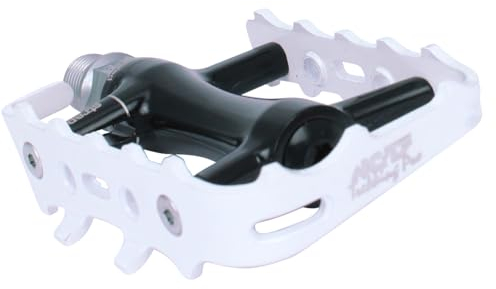 NC-17 Trekking Pro Pedale Pro Aluminium Trekking Pedale / Fahrrad Pedale MTB / Mountainbike Pedal / mit Reflektoren / Kugellager + Cr-Mo Achse / Gewicht 251g pro Paar, schwarz-weiß