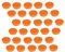 30 Franken Magnete Haftmagnete Kühlschrankmagnete, 32 mm, orange