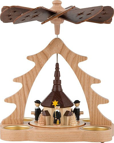 1-stöckige Pyramide Seiffener Kirche - 22 cm