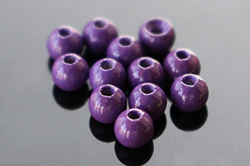 24 pcs/lot 3.6mm 4 Colors Tungsten Beads Fly Tying Beads Weight Nymph Head Jig Fly Tying Materials Fly Fishing (Purple)