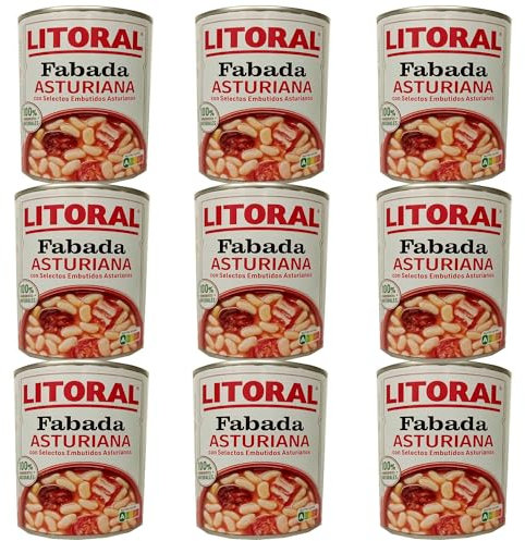 Lote de 9 latas fabada asturiana litoral 435gr