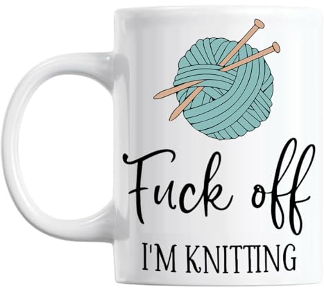 Coffee Mug, F*ck Off I'm Knitting, Funny Coffee Mug, Gift for Knitters, Knitting Mug, Mug for Knitters, Birthday Gift