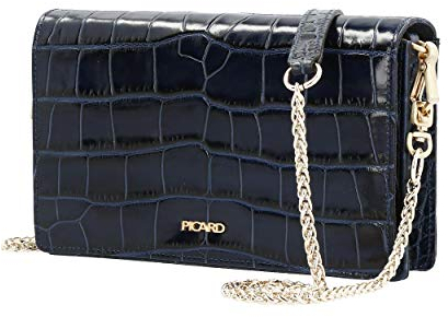 Picard, Damen Abendtasche, in der Farbe Midnight Blau, glänzendes Leder, aus der Serie Weimar, 492836N947