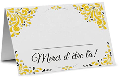 Partycards ,Marque Place Mariage, Bapteme, Anniversaire, Noel | Porte Nom Table 50 Cartes Porte Prénom, A7, Decoration Mariage, Cartes de Table, Décoration Baptême