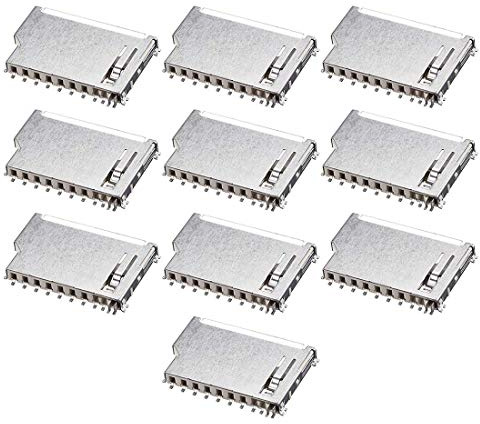 N/A SD Memory Card Socket Short Body 11 Pin PCB Mount Connector 10 Stück