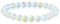 Bling Jewelry Regenbogen Irisierendes Erschaffenes Weißes Mondstein Rundperlen 8MM Stapelarmband Stretcharmband Für Frauen Männer Teenager Unisex