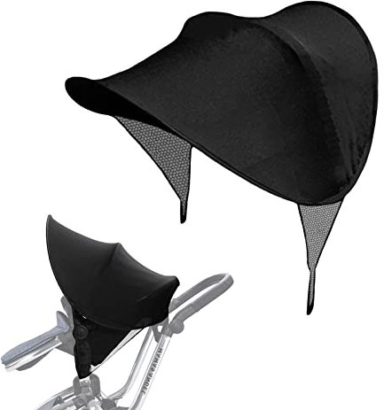 BAYINBROOK Parasol para cochecito, Sombrilla para cochecito, Toldo carrito bebe anti-UV, Universal y fácil de instalar (Suncover + Mosquito Net)