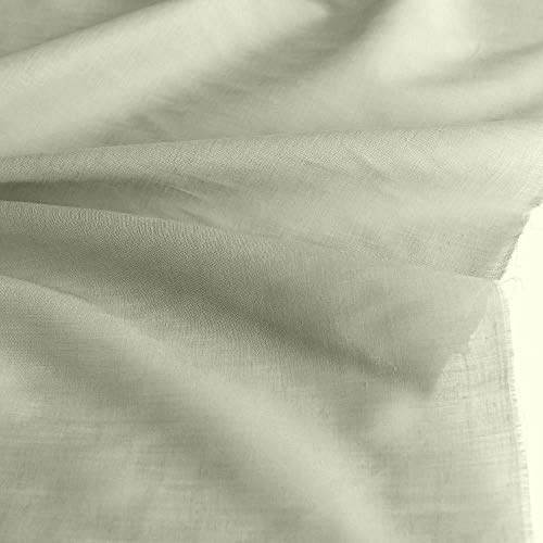 TOLKO Baumwollstoff Meterware leichter Sommer Batist | zarter Nesselstoff Kleider Bluse Tuch Kinder Dekostoff Gardine Vorhang Sonnenschutz | Stoffe zum Nähen Baumwolle Stoff (Beige)