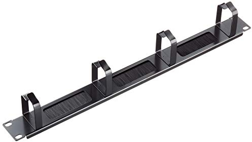 Delock 19″ Kabelmanagement Bürstenleiste mit 4 Bügeln 1 HE schwarz