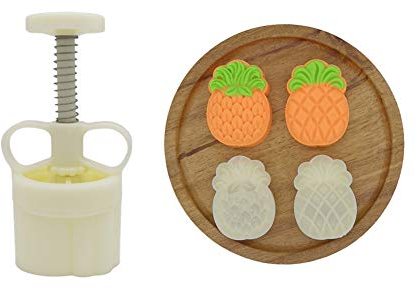 Lot de 2 tampons à biscuits en forme d'ananas, épaisseur réglable pour gâteau de lune, presse à biscuits, emporte-pièce, décoration de pâtisserie, outil de fabrication