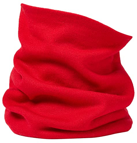 Enter the Complex® Weicher Merino Schlauchschal, Loop Schal, Damen und Herren, Halswärmer, 100% Merino Wolle, Atmungsaktiv, Rot