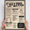 34 Geburtstag Geschenk, Alte Zeitung Holzbild Back in 1991 Vintage personalisierbar zum Hinstellen/Aufhängen opt. beleuchtet, 34 Geburtstag Frau, 34 Geburtstag Mann, 34. Geburtstag, 34 Geburtstag Deko