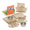 Baker Ross FE642 Eule Teelichthalter Bastelset aus Holz - 4er Pack, Holzteelichthalter für Kinder zum Basteln und Bemalen