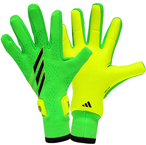 adidas Unisex-Adult Goalkeeper Gloves X Gl Pro, Sgreen/Black/SYELLO, HC0605, 8- EU