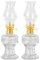 2x Öllampe aus Glas mit goldener Drehfassung 21 cm | Petroleumlampe mit Baumwolldocht | Perfekt für die Ideale Hochzeit | Oil lamps perfect for the Wedding day