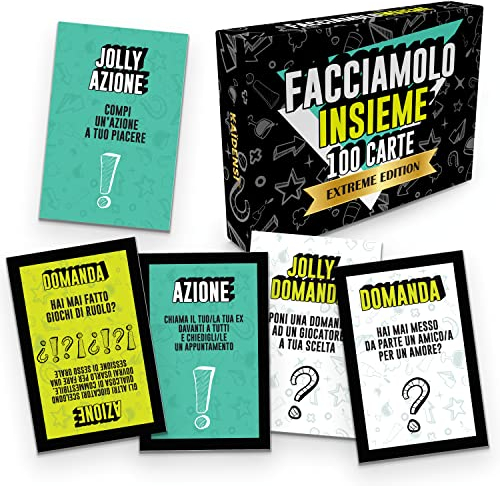 KAÏDENSÏ Idea Regalo Natale 2024 per Lui Lei - Giochi da Tavolo di Società Originale - 100 Carte da Gioco Coppia