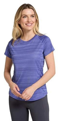 Mountain Warehouse Endurance Womens T-Shirt - IsoCool Ladies Top, UV Protection UPF30+ Tee, Breathable & High Wicking - for Spring Summer, Running, Travelling Cobalt Women's Size 12