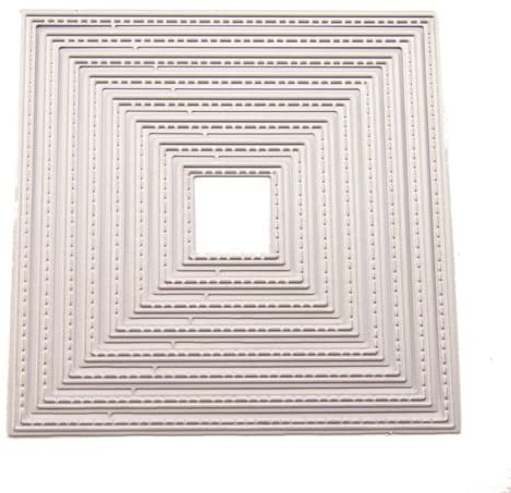 arriettycraft 8pcs/Set Diffrent Size Stiched Nesting Square Dies Square Frame Cutting Dies for Card Making and Scrapbooking Paper Crafts-C50