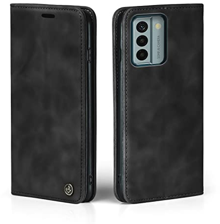LBH Handyhülle für Nokia G22 in Schwarz mit Karten- und Geldfach Smartphone Hülle mit Standfunktion Flip Case Schutzhülle Magnetverschluss Vintage
