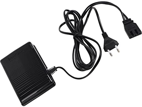 Nähmaschinen-Fußpedal-Ersatz, Fußpedalschalter, Fußbetätigter Pedal-Geschwindigkeitsregler und Kabel, Nähmaschinenteile Kompatibel mit Butterfly-Nähmaschinen (EU-Stecker 220 V)