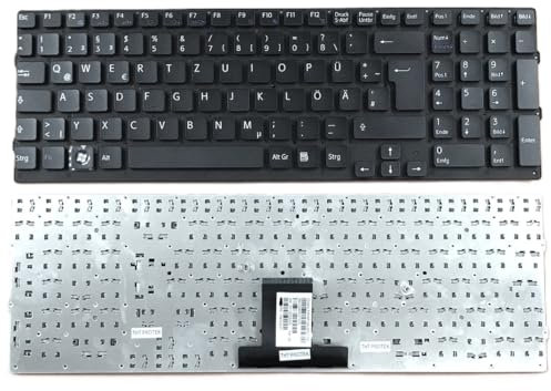 T-ProTek DE - Schwarz Tastatur Keyboard Ohne Rahmen kompatibel für Sony Vaio PCG-71211m