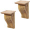 Marrakesch 2er Set Wandregal aus Holz massiv 25cm Vintage Hängeregal Yuka als Wanddeko im Wohnzimmer & Flur