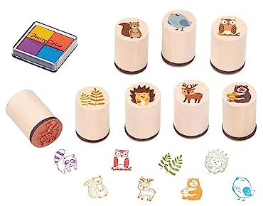 Ameisenkeks® Stempelset Waldtiere 8 Stempel + 1 Stempelkissen