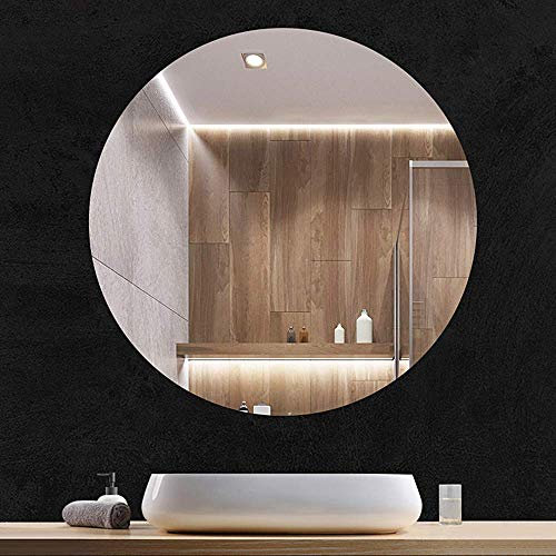 SORVA Specchio da bagno Rotondo Camera da letto senza cornice Bagno per la casa Toilette Vanità a parete