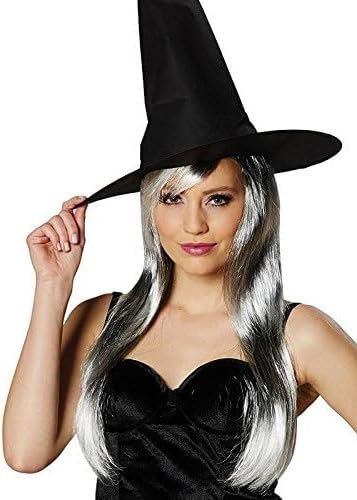 Brandsseller Perücke für Erwachsene Langhaar Karneval Fasching Motto-Party Verkleidung One Size Grau