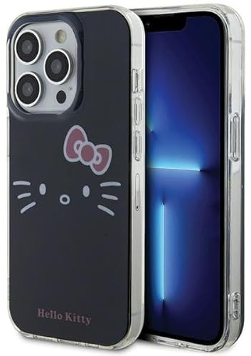 CG MOBILE Hello Kitty HKHCP14LHKHLK Hülle für iPhone 14 Pro 6.1 Schwarz hardcase IML Kitty Face