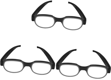 VALICLUD 3piezas Gafas Led Recargables Por Usb y Divertidas Cosplay y Ktv Diseño y Para Adultos y Negro