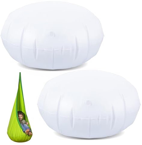 VIsuIvit Kids Swing Pod Chair Replacement Inflatable Cushion 27.5 in Thicken PVC Swing Hammock Cushion Fits Most Pod Hanging Sensory Chairs for Indoor and Outdoor (2PCS)