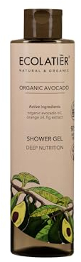 Tiefenwirksames & Feuchtigkeitsspendendes Duschgel Set - Bio-Avocado & Aloe Vera - 350 ml - 97.5% Natürliche Inhaltsstoffe, Vegan/ECOLATIER (Bio Avocadoöl)
