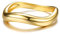 Adramata Ring Silber 925 Damen 14K Vergoldet Verlobungsring Eheringe Engagement Ringe Frauen Gewellter Stapeln Daumenring Einfache Band Ring, Gold/Silber Versprechen Ringe Schmuckgeschenke,G10