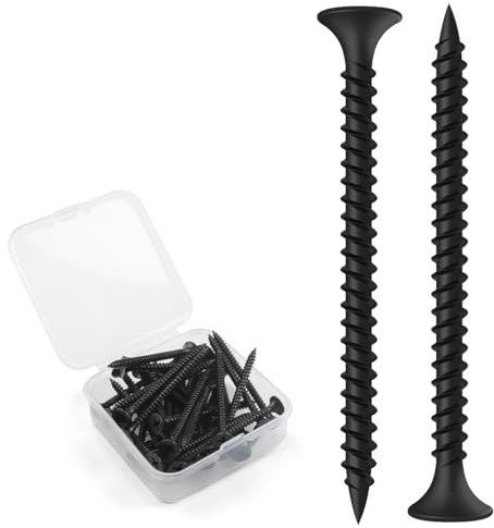 BOUMVID Vis Placo à Fixation Rapide M3.5 x 70 mm, 50 Pièces Vis Phosphatées Pour Plaque de Plâtre Sur Profilé en Acier Pour Cloisons Sèches, Vis Noires Tête en Trompette Pour Cloisons Sèches