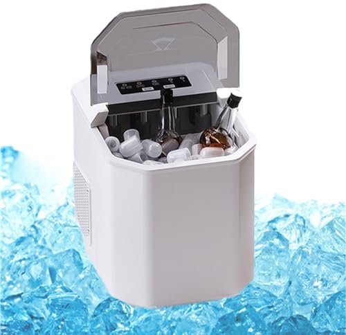 Ice Maker Machine Countertop Ice Machine for Home, Self-Cleaning Ice Maker, Portable Ice Cube Maker Machine for Home/Kitchen/Office/Bar, 9 Cubes Ready in 6-13 Mins,white