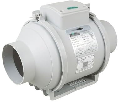 HASMI Exhaust Fan Duct Fan Powerful Mute 4 Inch / 5 Inch / 6 Inch Exhaust Fan Round Pressurized Exhaust Fan Diagonal Flow Kitchen Motor Ventilation Fan (Size : 4 inch)