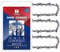 3 Pack 12 Inch Chainsaw Chains 3/8 LP Pitch .050 Gauge 45 Drive Links, 12 Replacement Chain Compatible with Echo 2511T/271T, Greenworks 20262/20292, Craftsman, Husqvarna, Remington, Hart - S45