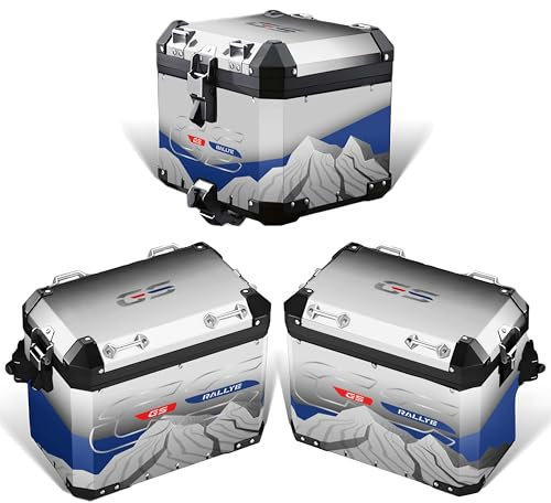 CMR DESIGN Adesivi Protettivi Valigie Laterali e Bauletto per Moto BMW R 1200 GS ALU 2° Modello Adventure Rallye Grey